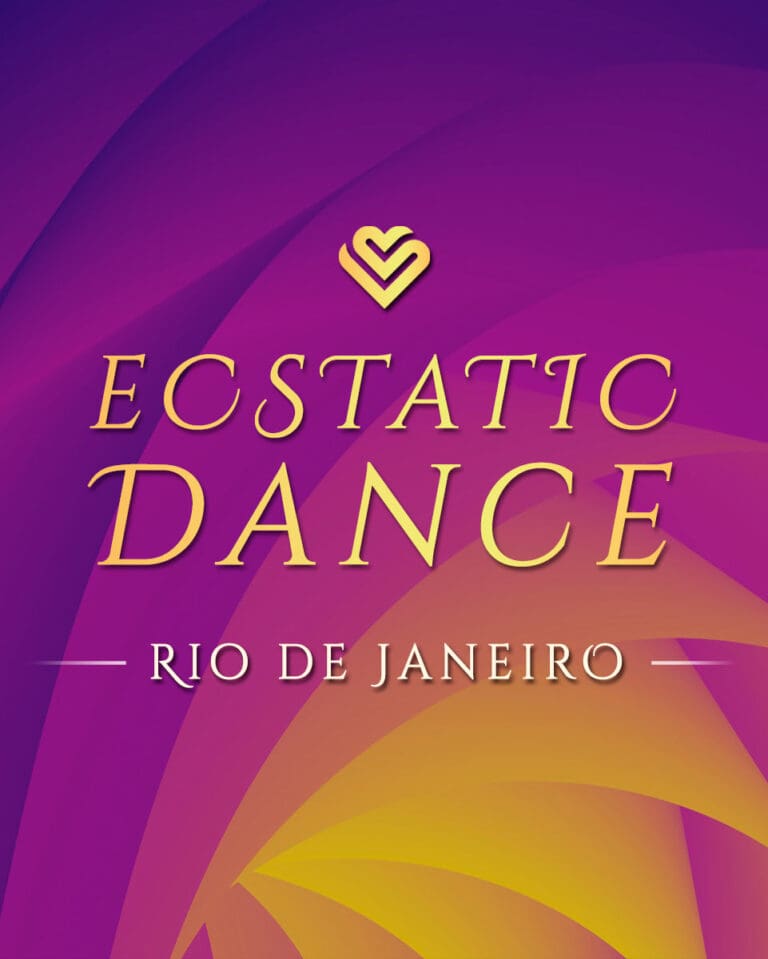 Logo for Ecstatic Dance Rio de Janeiro, featuring vibrant colors and dynamic design that embodies the spirit of conscious dance.